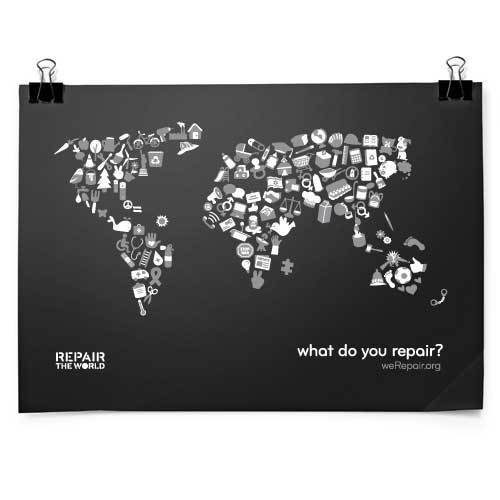 Repair the World Map Poster